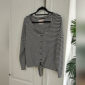 Jackson Rowe Striped Black and White Women's Top